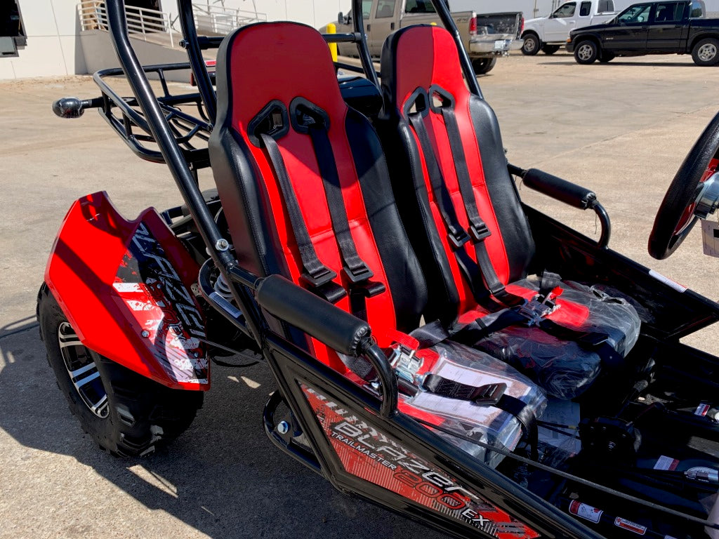 TrailMaster Blazer 200EX EFI Buggy Go Kart, LED Light Bar, Windshield Included