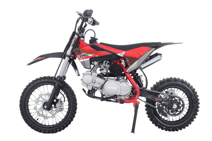 X-PRO Lynx 125cc Dirt Bike with 4-Speed Manual Transmission, Kick Start, Big 14"/12" Tires! Zongshen Brand Engine!