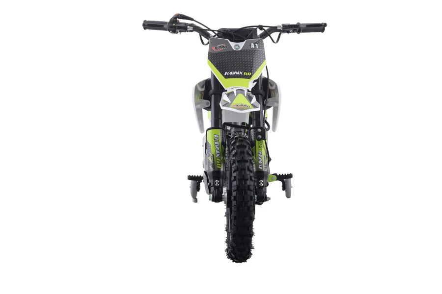 X-PRO Hawk 60 Dirt Bike with CVT Transmission, Electric start, Disc Brake! 10in Wheels! With Free Training Wheels!