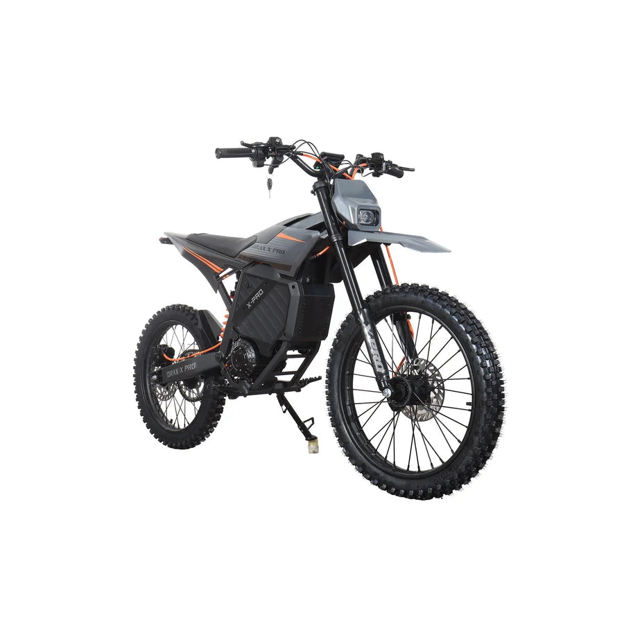 X-PRO DRAX X PRO 6600W 72V/30AH Teens Adults Electric Dirt Bike with Front LED Light! 19"/17" Wheels!