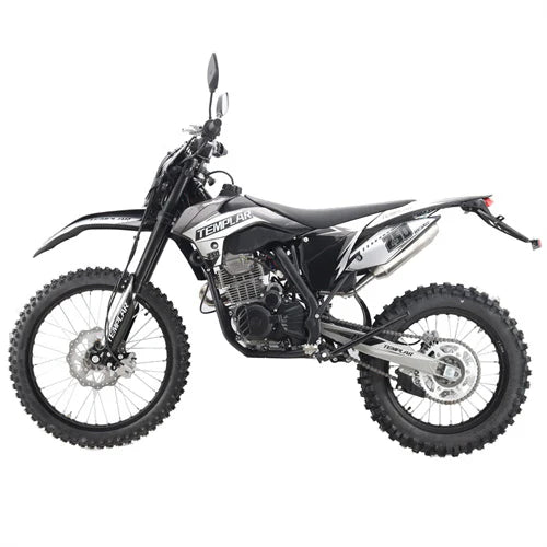 X-PRO TEMPLAR 250cc Dirt Bike with All Lights and 5-Speed Manual Transmission, Electric/Kick Start! Big 21in/18in Wheels!