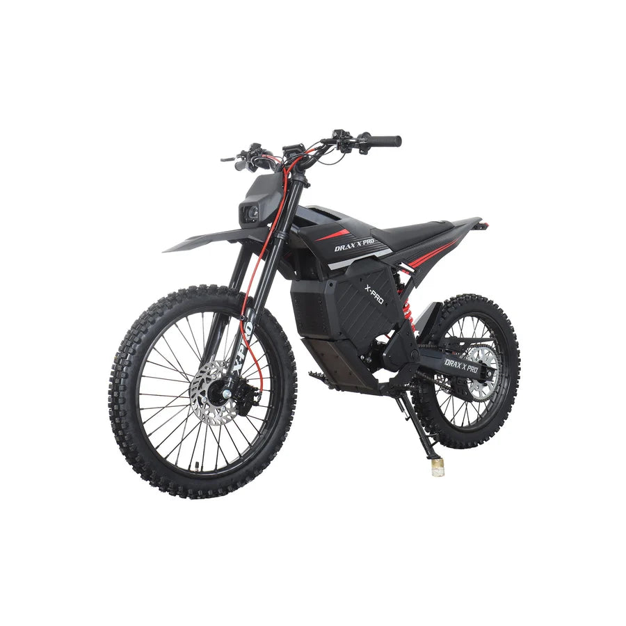 X-PRO DRAX X PRO 6600W 72V/30AH Teens Adults Electric Dirt Bike with Front LED Light! 19"/17" Wheels!