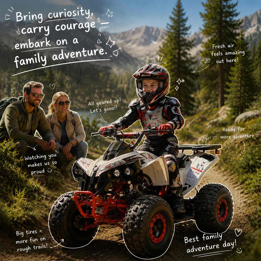 X-PRO Storm 125cc ATV with Automatic Transmission w/Reverse, LED Headlights, Electric Start, Big 19in/18in Tires!