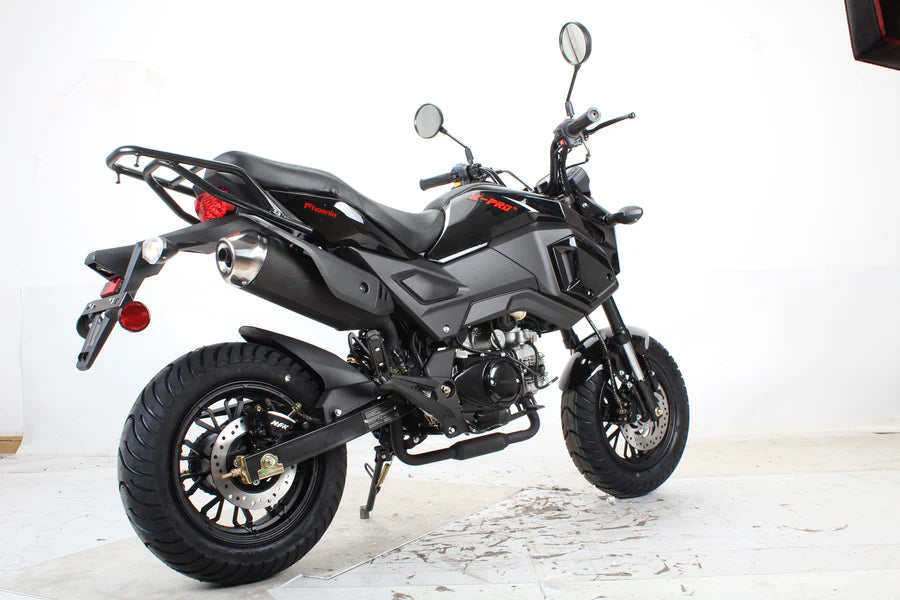 X-PRO 125cc Vader Motorcycle with Manual Transmission, Electric Start! Dual Headlights! Big 12in Wheels!