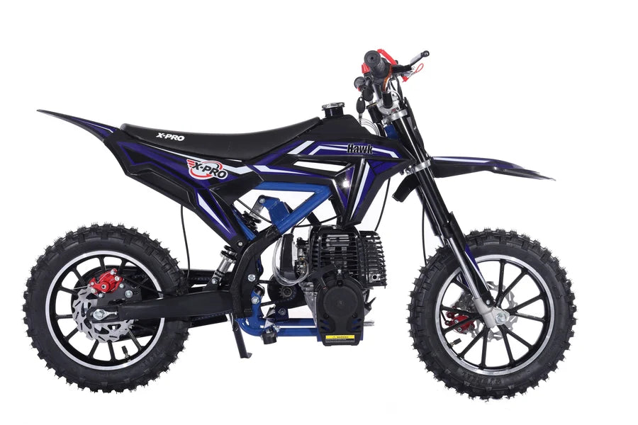 X-Pro Brand New Hawk 40cc Gas Power Mini Pit Dirt Bike, 4 Stroke engine, Pull Start, 10in Wheels