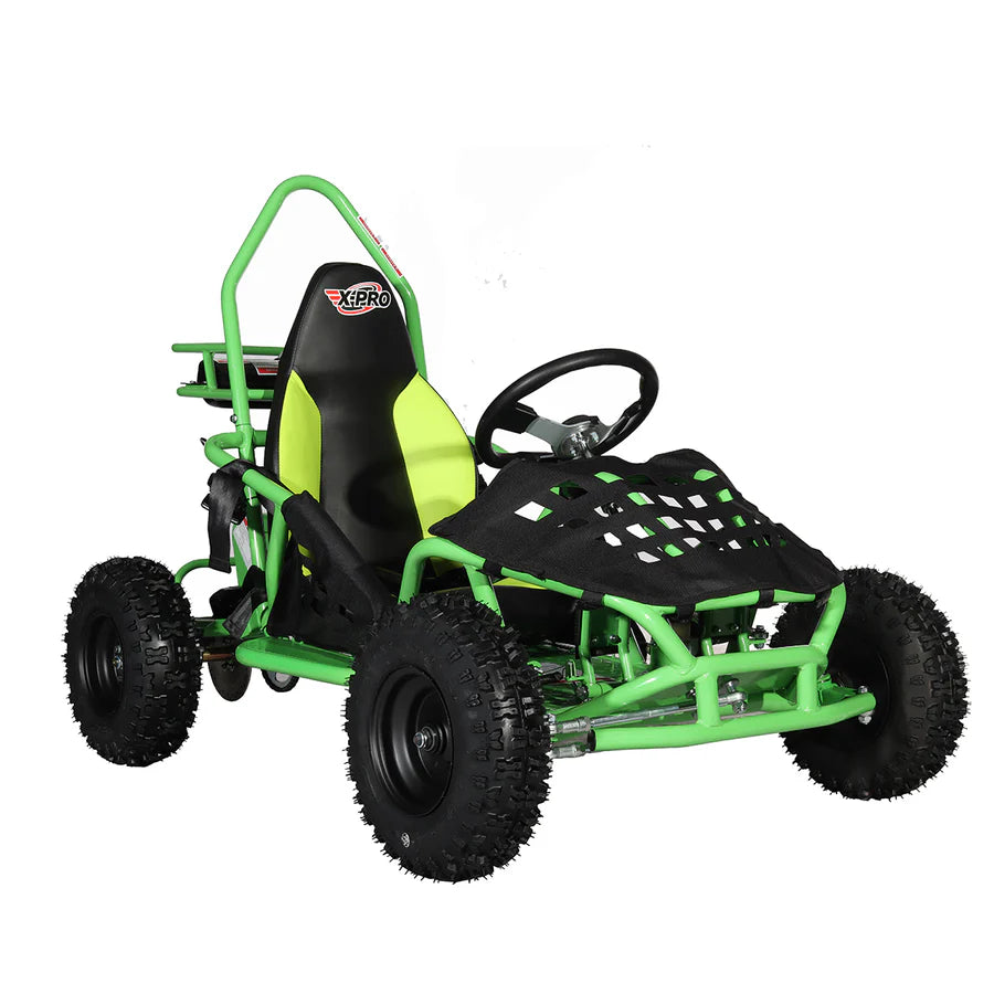 X-PRO Rover 50 49cc Go Kart with Pull Start, Rear Disc Brake, 6in Wheels!