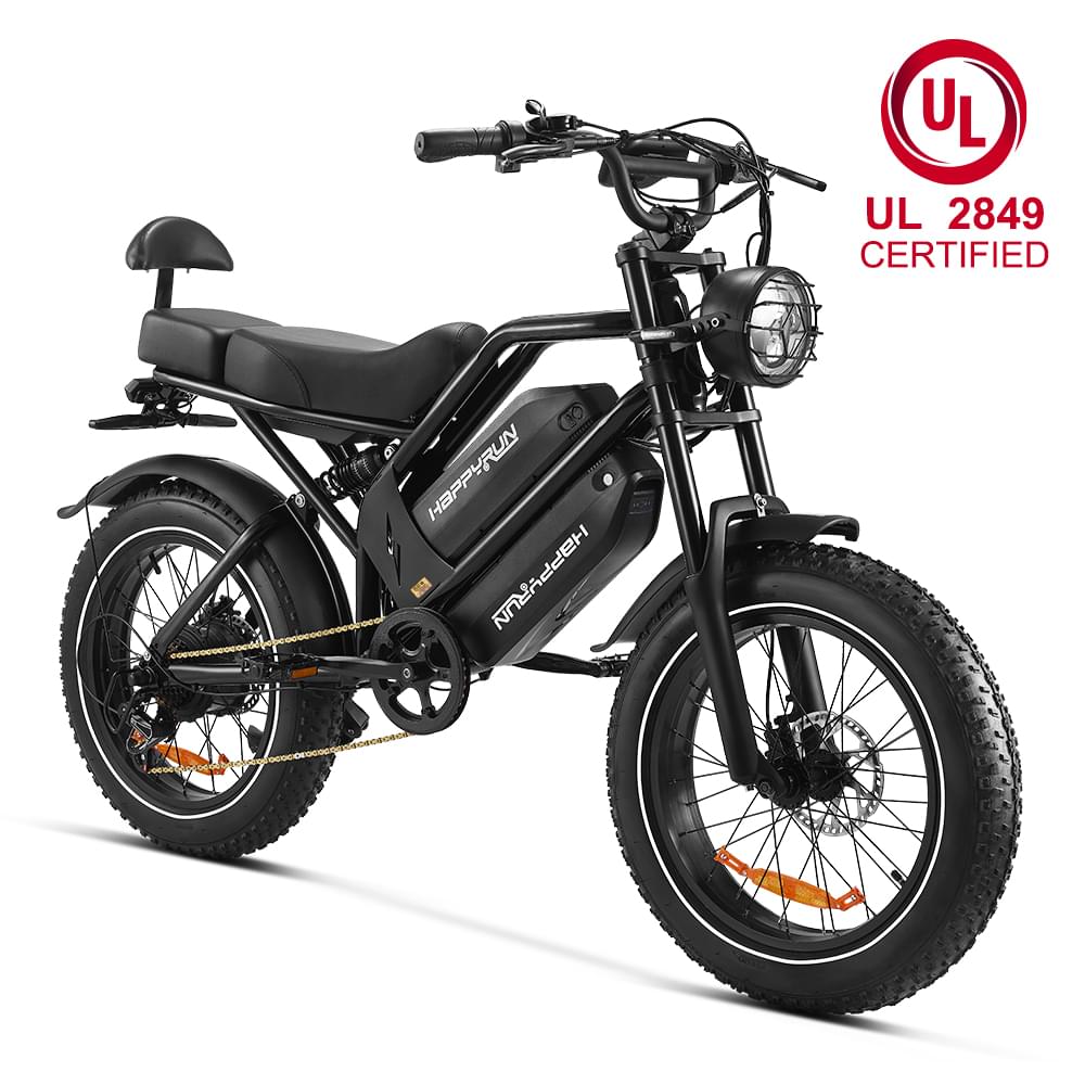 HappyRun G70 UL 2849 Certified Dual Battery Fast Electric Cargo Bike