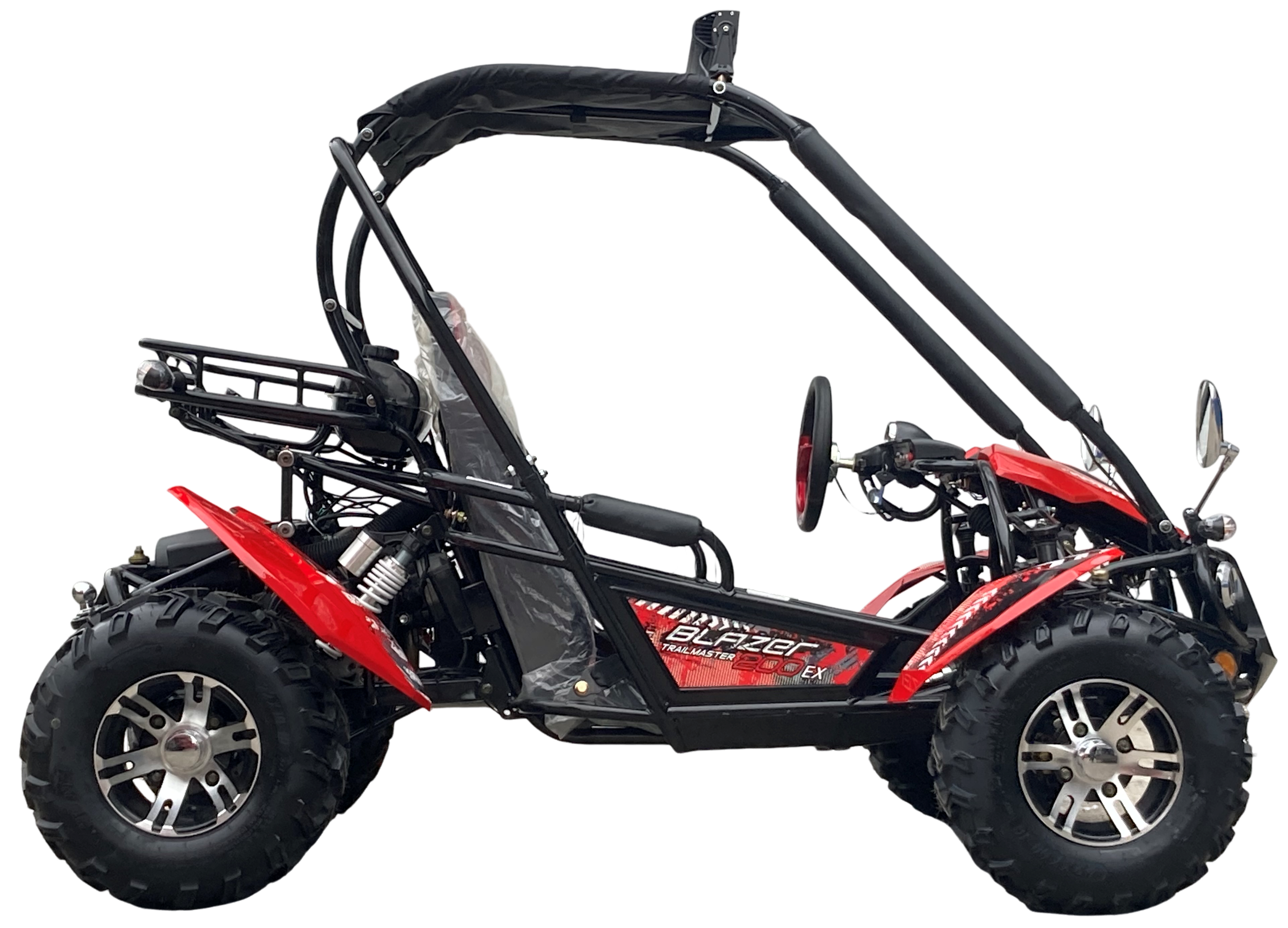 TrailMaster Blazer 200EX EFI Buggy Go Kart, LED Light Bar, Windshield Included