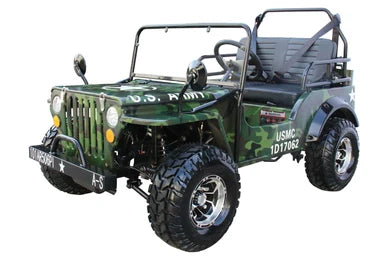 Willys Style Jeep Go Kart, 125cc Gas Engine, 3-speed with Reverse