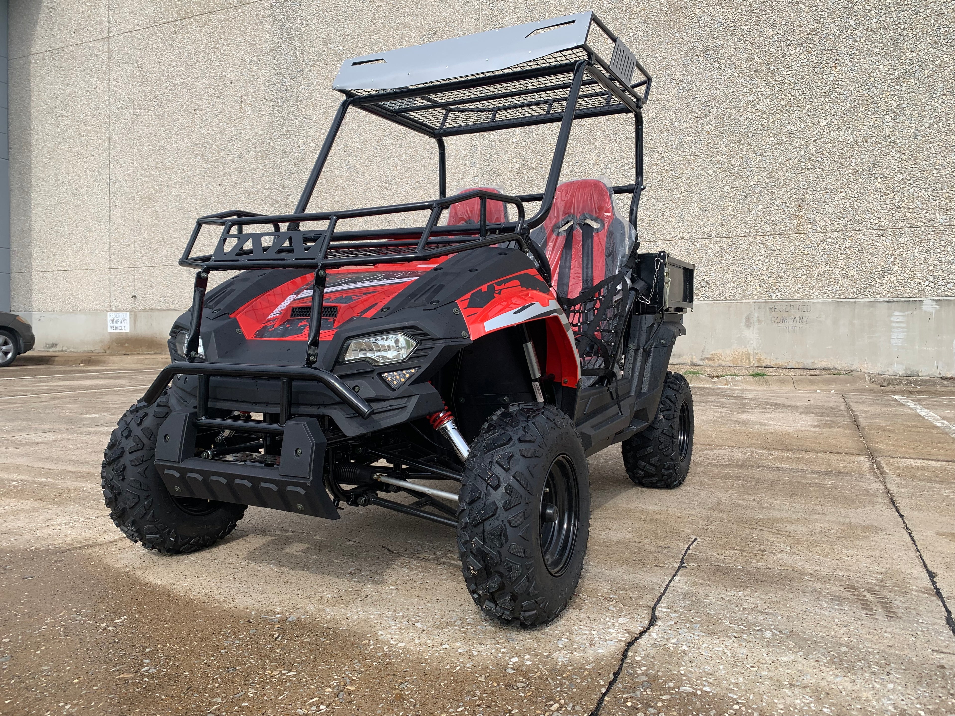 TrailMaster Challenger 200U UTV Side-by-Side, Front Cargo Rack, Rear Dump Bed