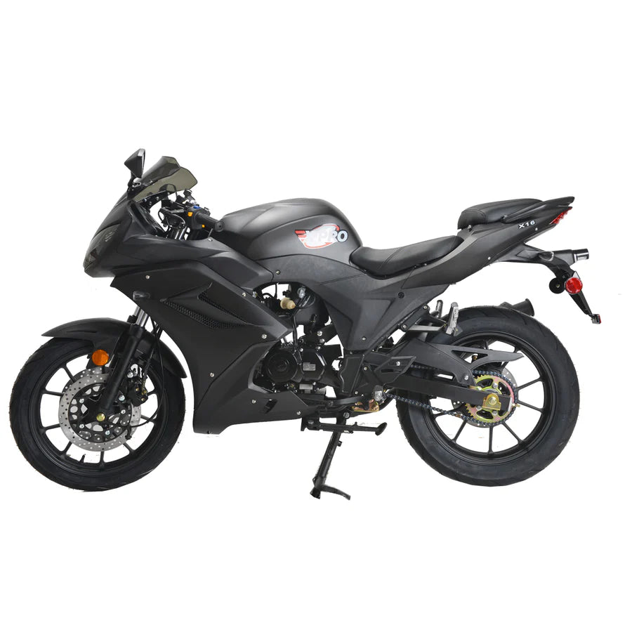 X-PRO 125cc Ninja Motorcycle with Manual Transmission, Electric Start! 17in Wheels! Assembled In Crate!