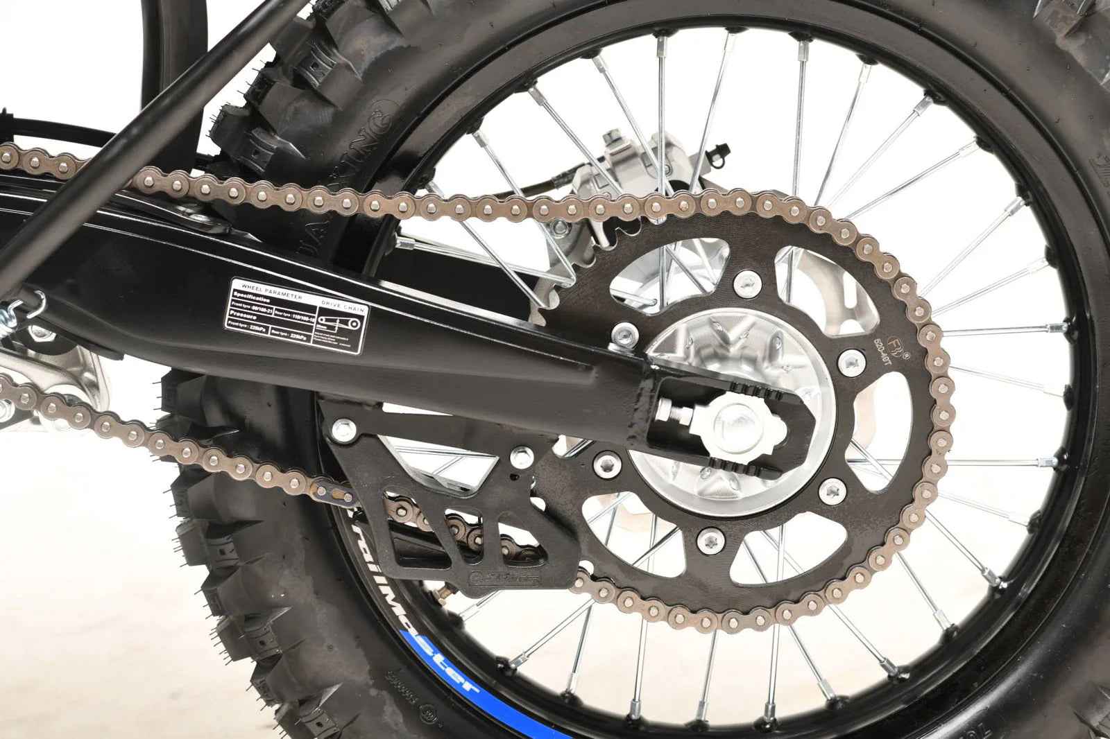 TrailMaster MX250-Pro Dirt Bike, 5-Speed Manual, Dual Disc Brakes, Electric Start (21/18) Wheels