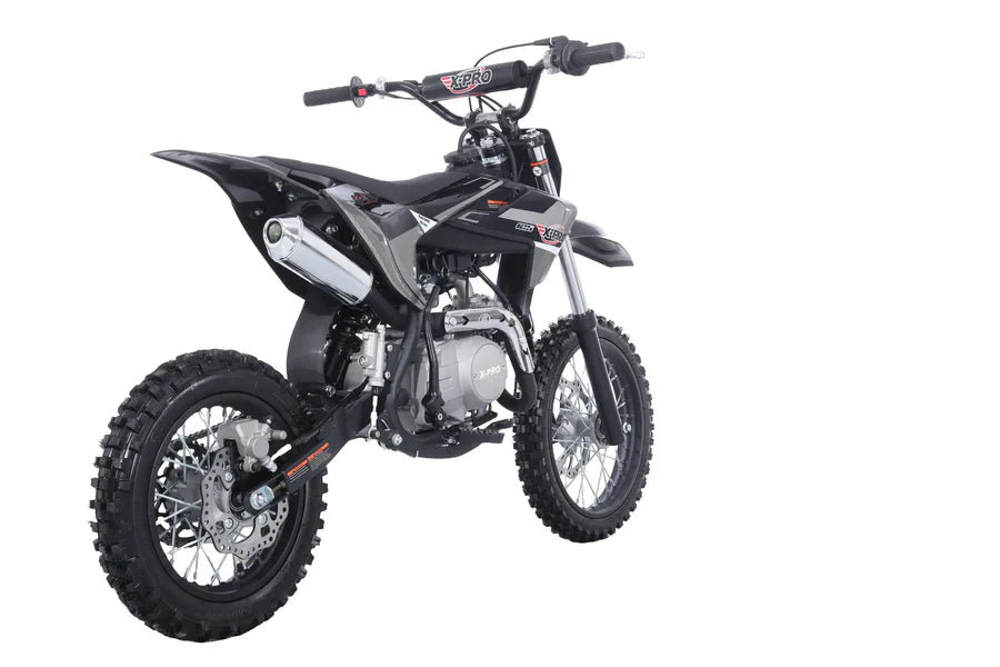 X-PRO Lynx 125cc Dirt Bike with 4-Speed Manual Transmission, Kick Start, Big 14"/12" Tires! Zongshen Brand Engine!