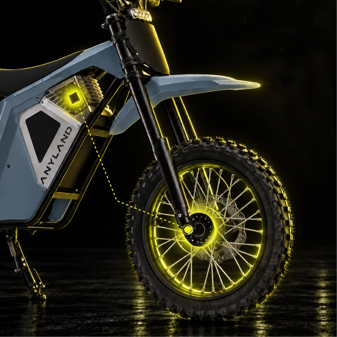 Anyland Rev Pro Electric Dirt Bike + Supermoto Wheel Set