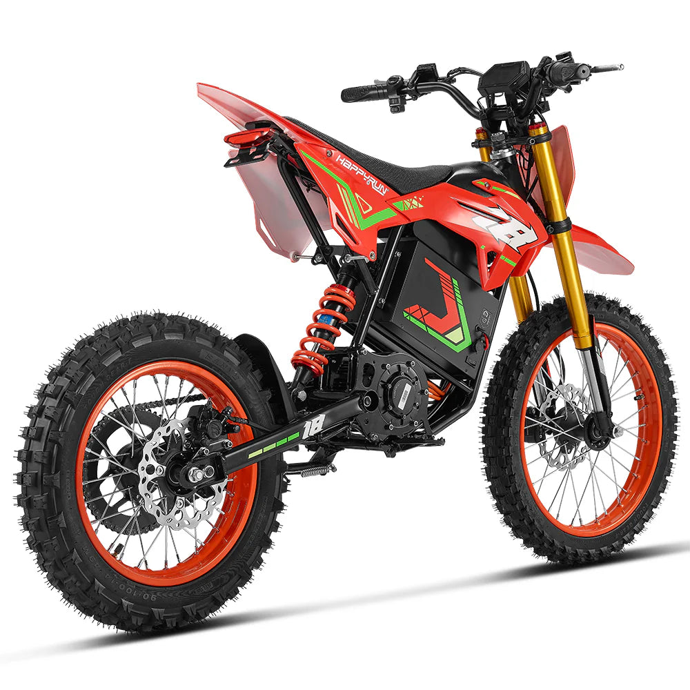 HappyRun F18 2.0 Electric Mini Dirt Bike with Mid-Drive for Teens & Adults