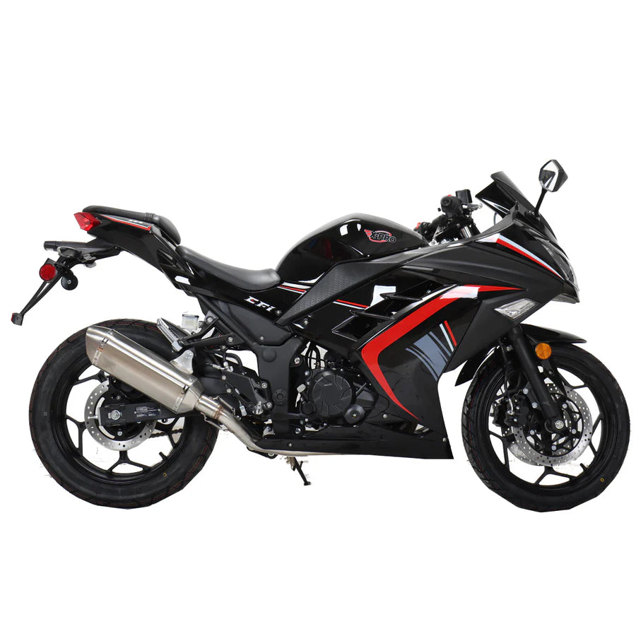 X-PRO Roaster 250 Electronic Fuel Injection Street Motorcycle with 6-Speed Manual Transmission, Electric Start! 17in Wheels! Assembled In Crate!