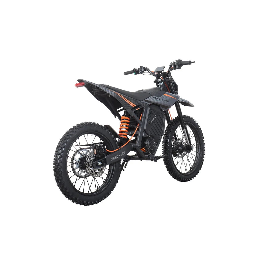 X-PRO DRAX X PRO 6600W 72V/30AH Teens Adults Electric Dirt Bike with Front LED Light! 19"/17" Wheels!