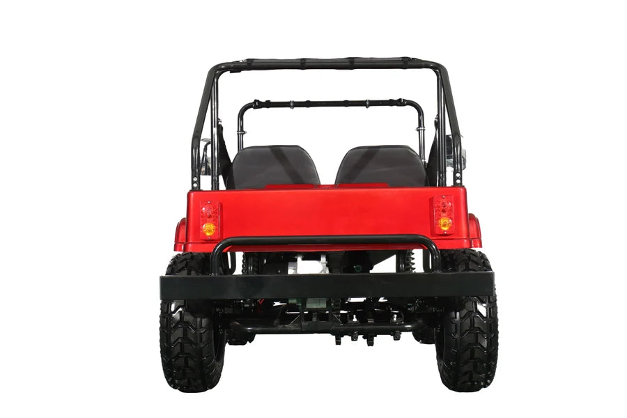 X-PRO Ridge 200 Jeep with CVT Transmission w/Reverse! with Windshield & Soft Top, 4-Wheel Disc Brakes, Big 20.5” Wheels!