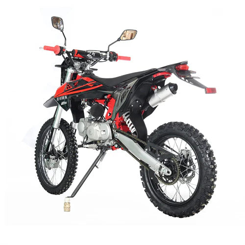 X-PRO Hawk 125cc Dirt Bike with All Lights and 4-speed Manual Transmission! Electric/Kick Start, Big 19in/16in Tires! Zongshen Brand Engine!