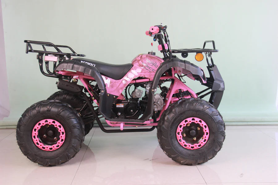 X-PRO Hawk 125cc ATV with Automatic Transmission w/Reverse, LED Headlights, Remote Control! Big 19in/18inTires!