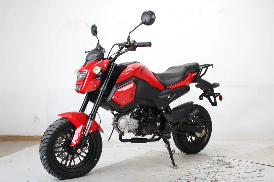 X-PRO 125cc Vader Motorcycle with Manual Transmission, Electric Start! Dual Headlights! Big 12in Wheels!