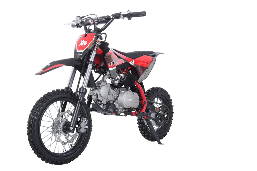 X-PRO Lynx 125cc Dirt Bike with 4-Speed Manual Transmission, Kick Start, Big 14"/12" Tires! Zongshen Brand Engine!