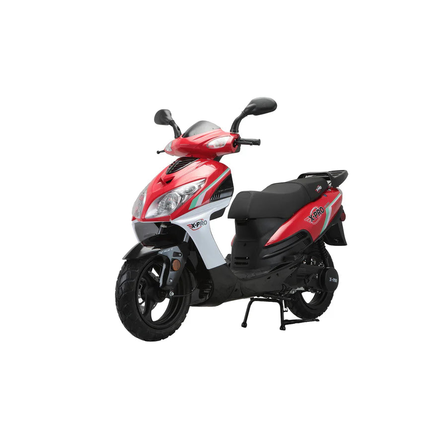 X-PRO Fiji 200 Moped Scooter with 13" Aluminum Wheels! Electric/Kick Start!
