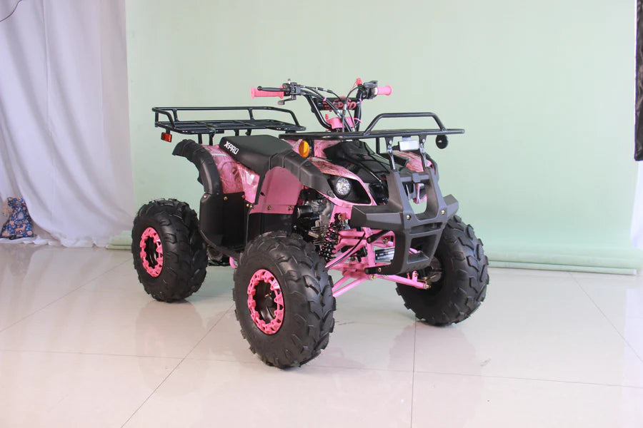 X-PRO Hawk 125cc ATV with Automatic Transmission w/Reverse, LED Headlights, Remote Control! Big 19in/18inTires!