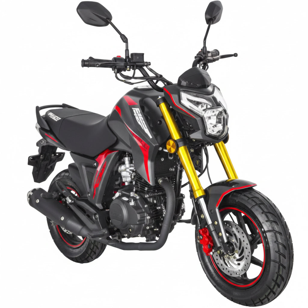 X-PRO KP MINI 150cc Street Motorcycle with 5-Speed Manual Transmission, Electric Start! 12" Wheels! Assembled In Crate!