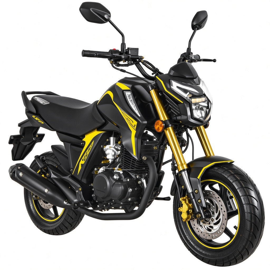 X-PRO KP MINI 150cc Street Motorcycle with 5-Speed Manual Transmission, Electric Start! 12" Wheels! Assembled In Crate!