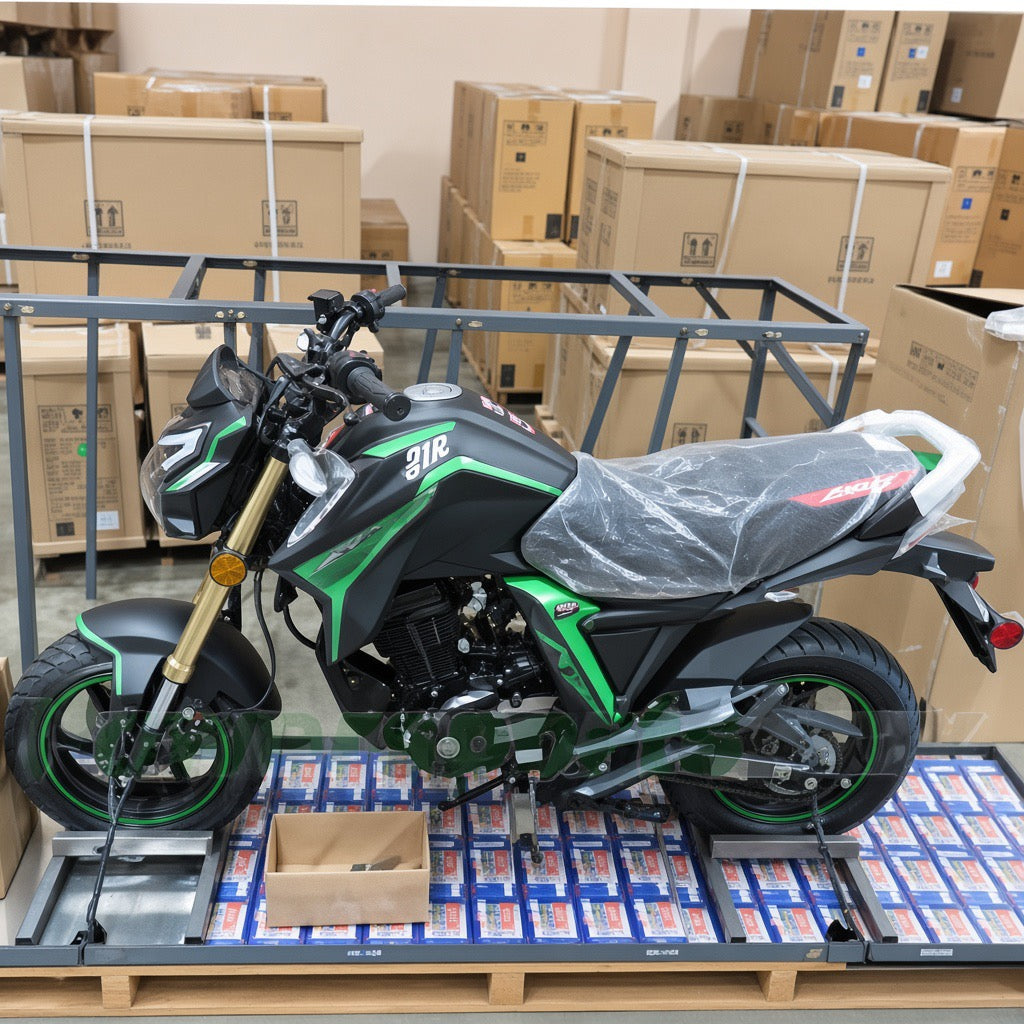 X-PRO KP MINI 150cc Street Motorcycle with 5-Speed Manual Transmission, Electric Start! 12" Wheels! Assembled In Crate!