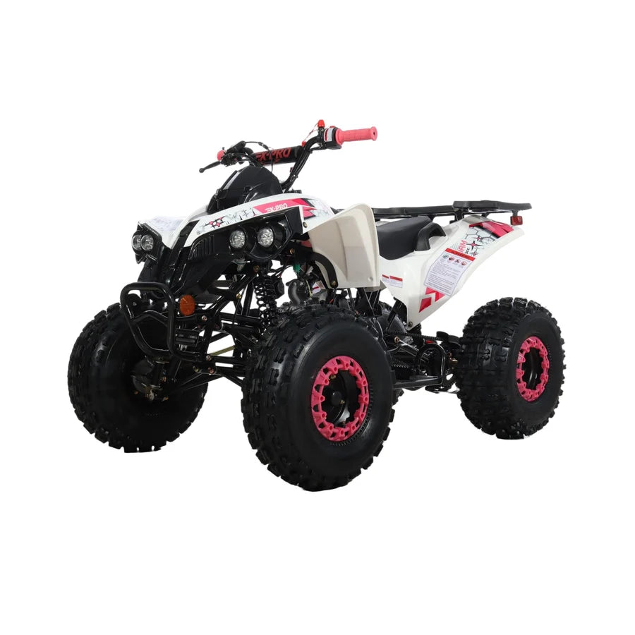 X-PRO Storm 125cc ATV with Automatic Transmission w/Reverse, LED Headlights, Electric Start, Big 19in/18in Tires!