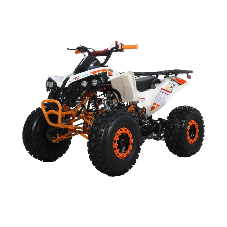 X-PRO Storm 125cc ATV with Automatic Transmission w/Reverse, LED Headlights, Electric Start, Big 19in/18in Tires!