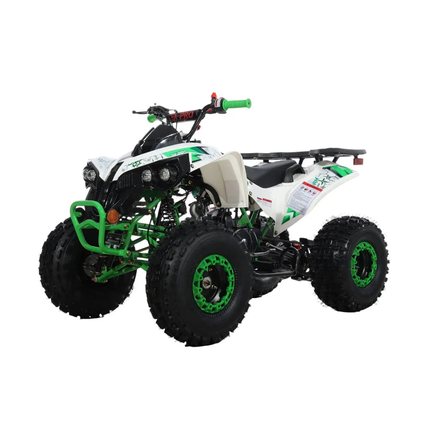 X-PRO Storm 125cc ATV with Automatic Transmission w/Reverse, LED Headlights, Electric Start, Big 19in/18in Tires!