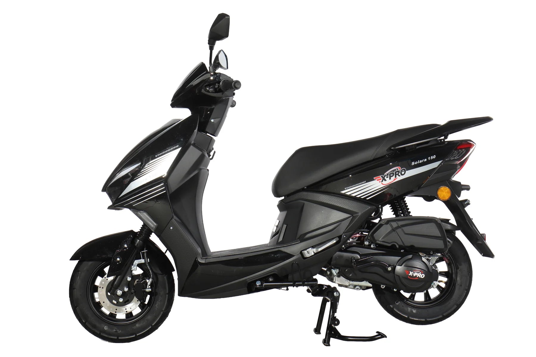 X-PRO Solara 150cc Moped Scooter with 10" Wheels! Electric/Kick Start, Large LED Headlights!