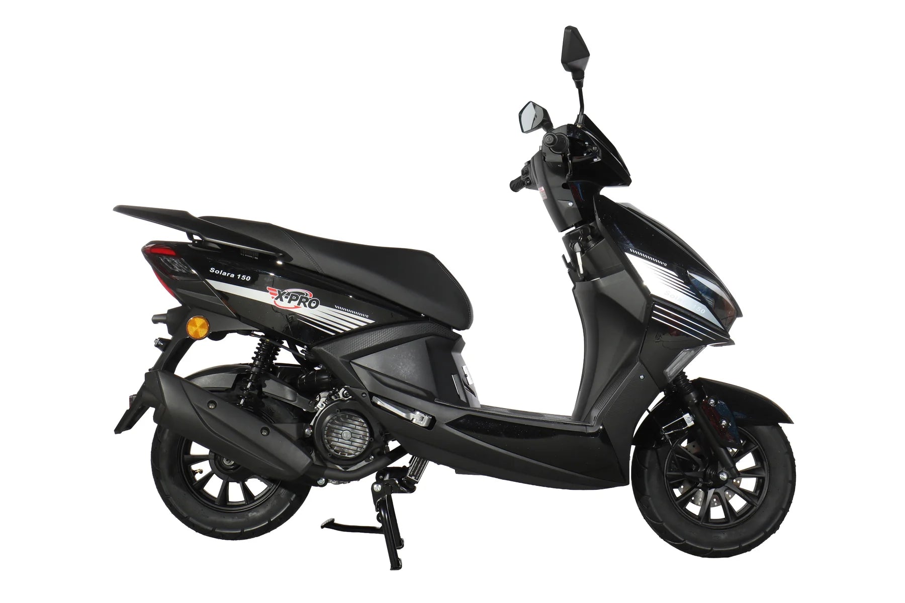X-PRO Solara 150cc Moped Scooter with 10" Wheels! Electric/Kick Start, Large LED Headlights!