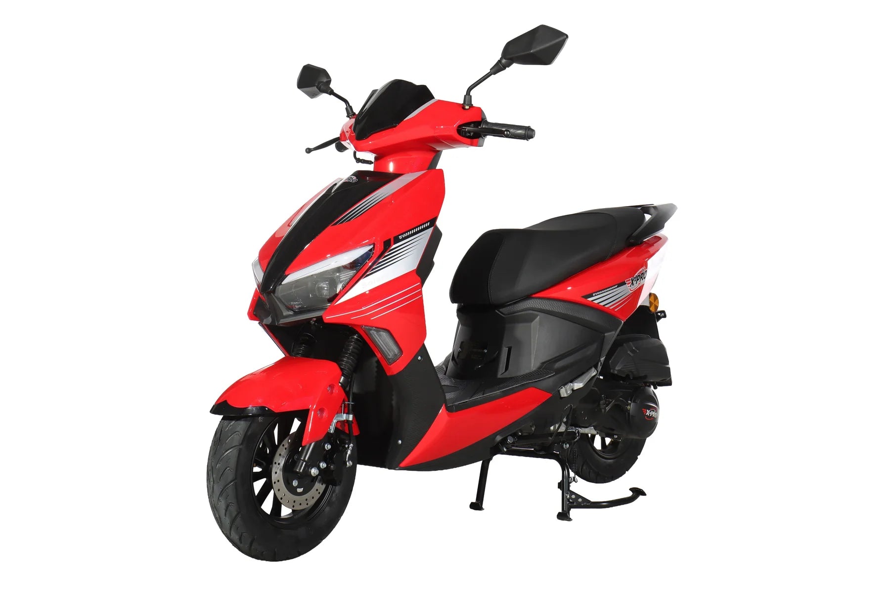 X-PRO Solara 150cc Moped Scooter with 10" Wheels! Electric/Kick Start, Large LED Headlights!