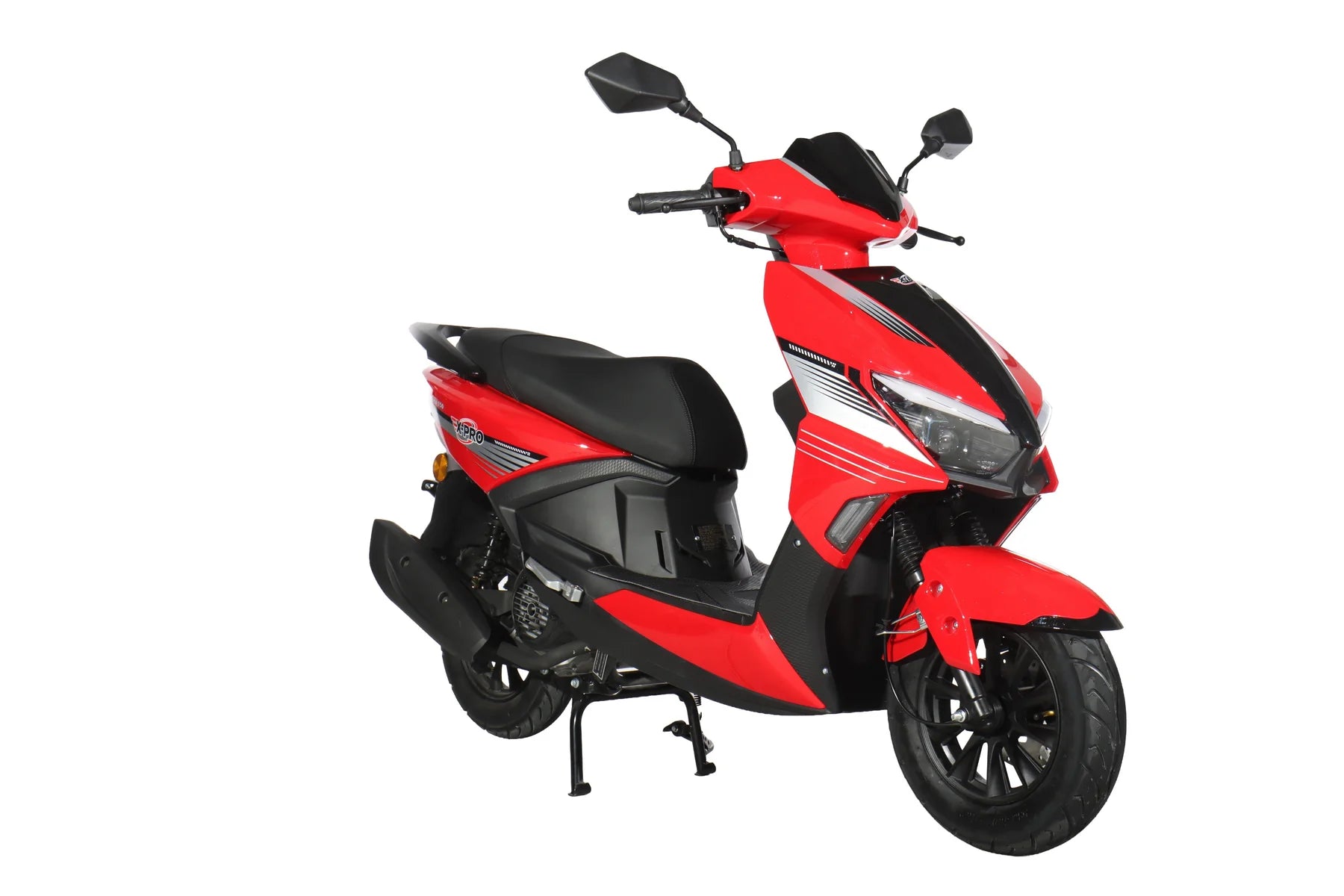 X-PRO Solara 150cc Moped Scooter with 10" Wheels! Electric/Kick Start, Large LED Headlights!