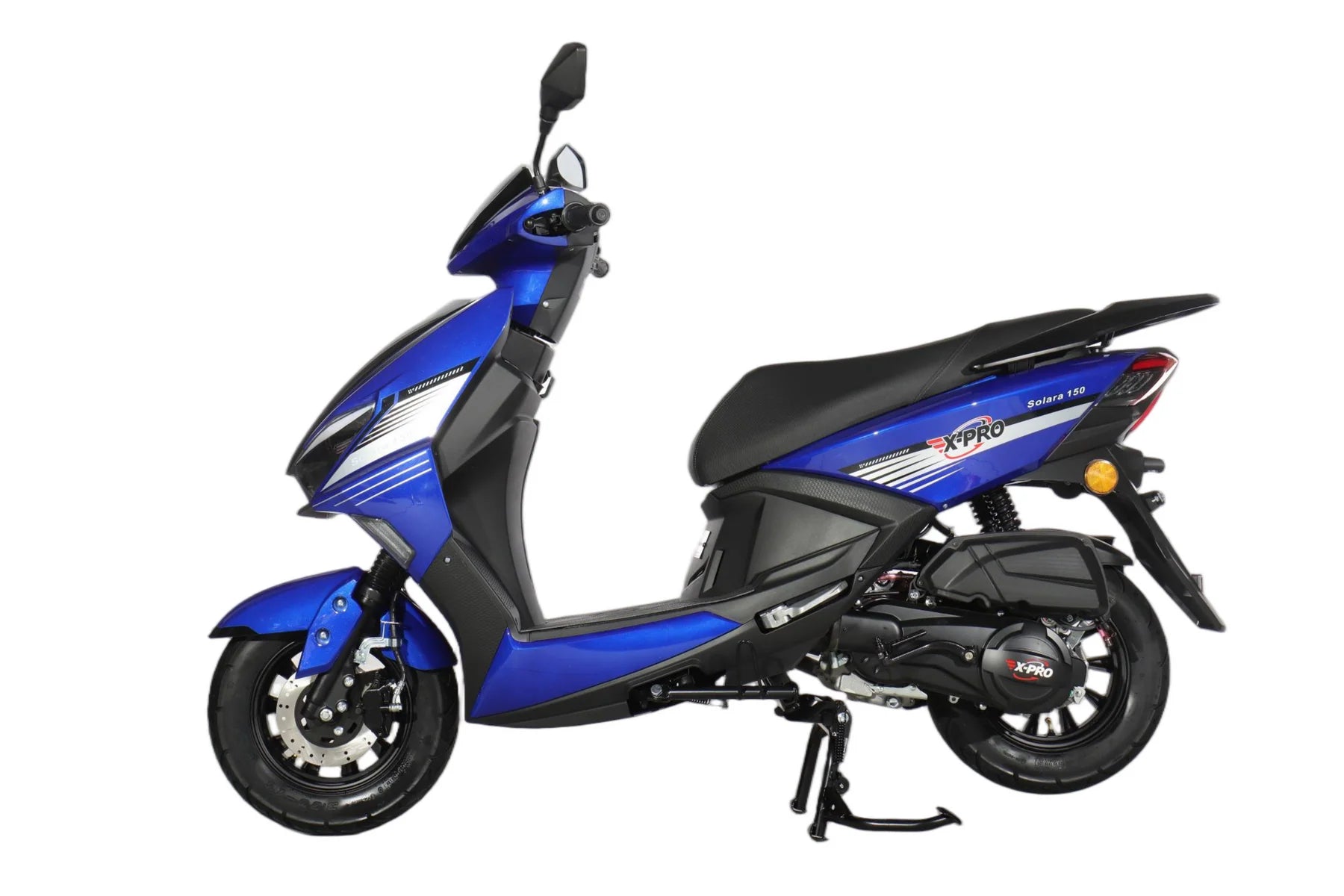 X-PRO Solara 150cc Moped Scooter with 10" Wheels! Electric/Kick Start, Large LED Headlights!