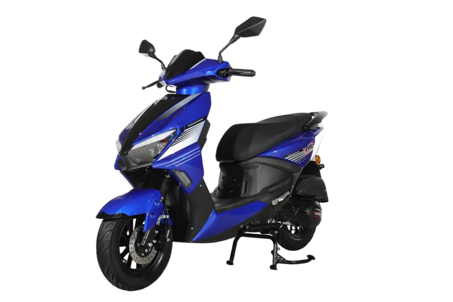 X-PRO Solara 150cc Moped Scooter with 10" Wheels! Electric/Kick Start, Large LED Headlights!
