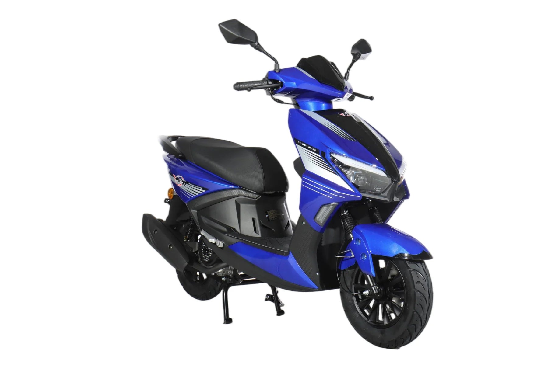 X-PRO Solara 150cc Moped Scooter with 10" Wheels! Electric/Kick Start, Large LED Headlights!