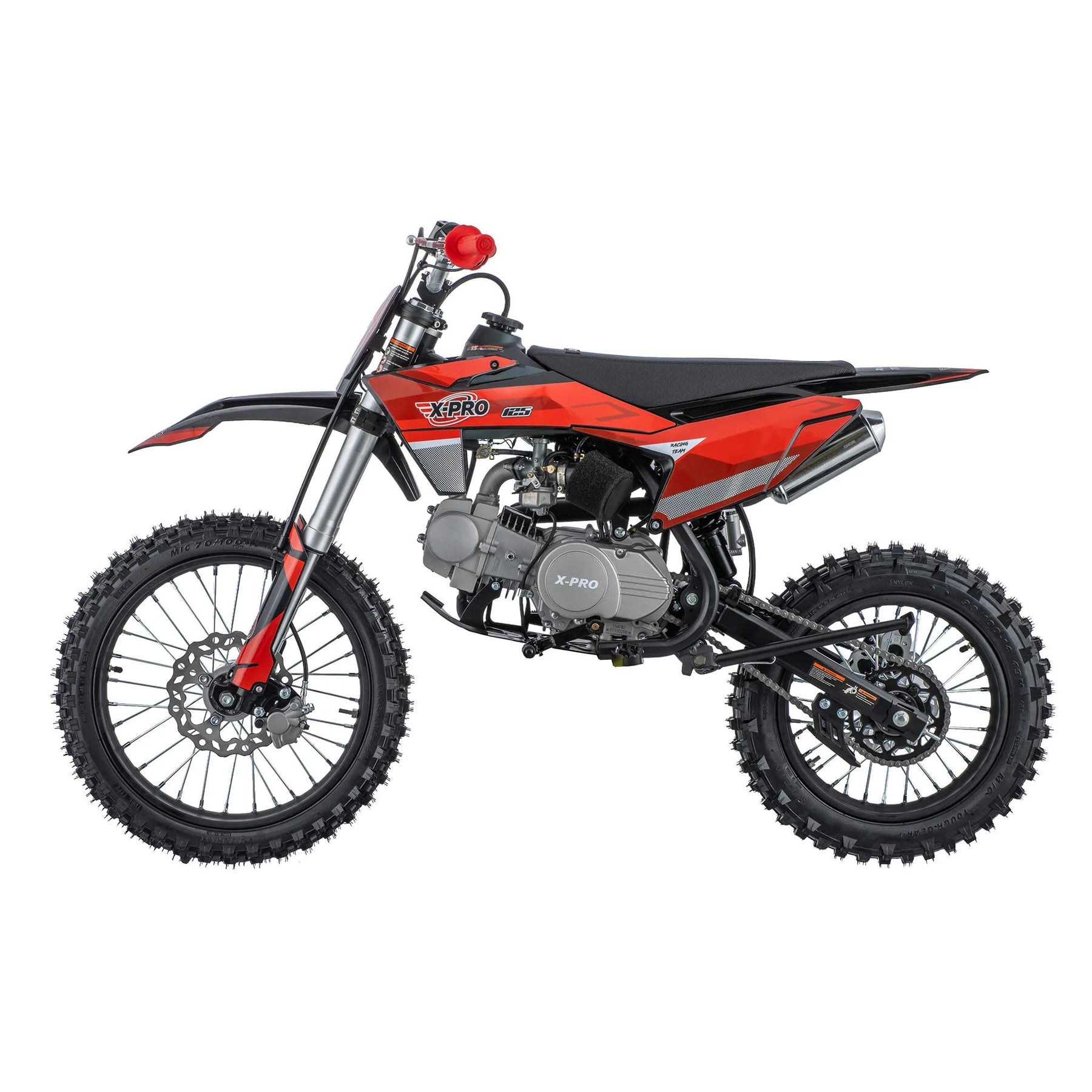 X-PRO X9 125cc Dirt Bike with 4-Speed Manual Transmission, Kick Start, Big 17in/14in Tires! Zongshen Brand Engine!