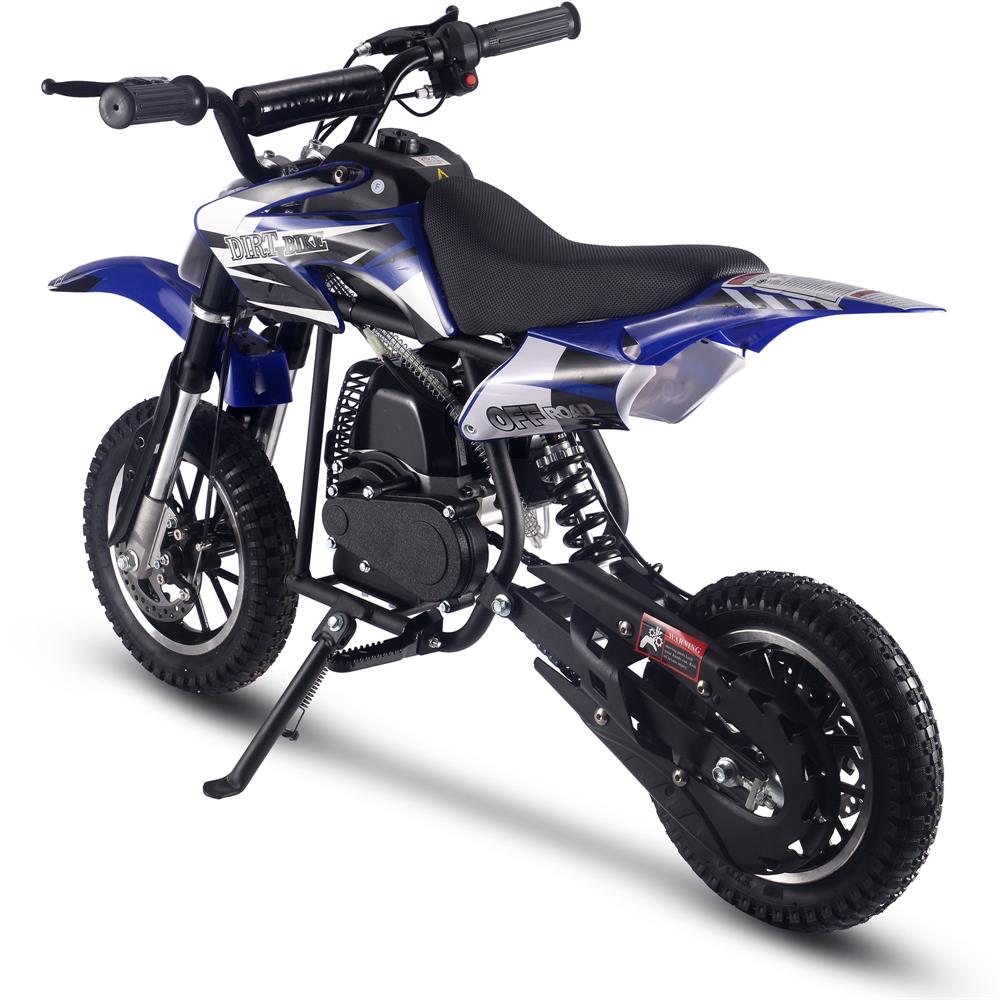MotoTec Alien 50cc 2-Stroke Kids Dirt Bike Blue