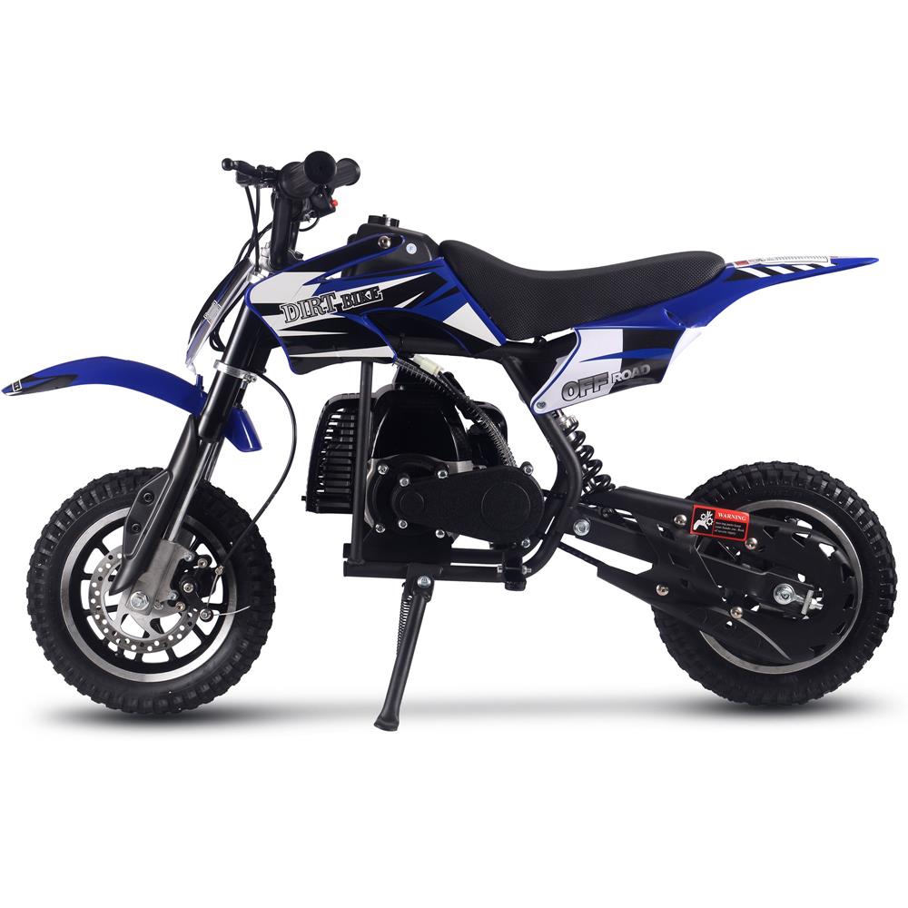 MotoTec Alien 50cc 2-Stroke Kids Dirt Bike Blue