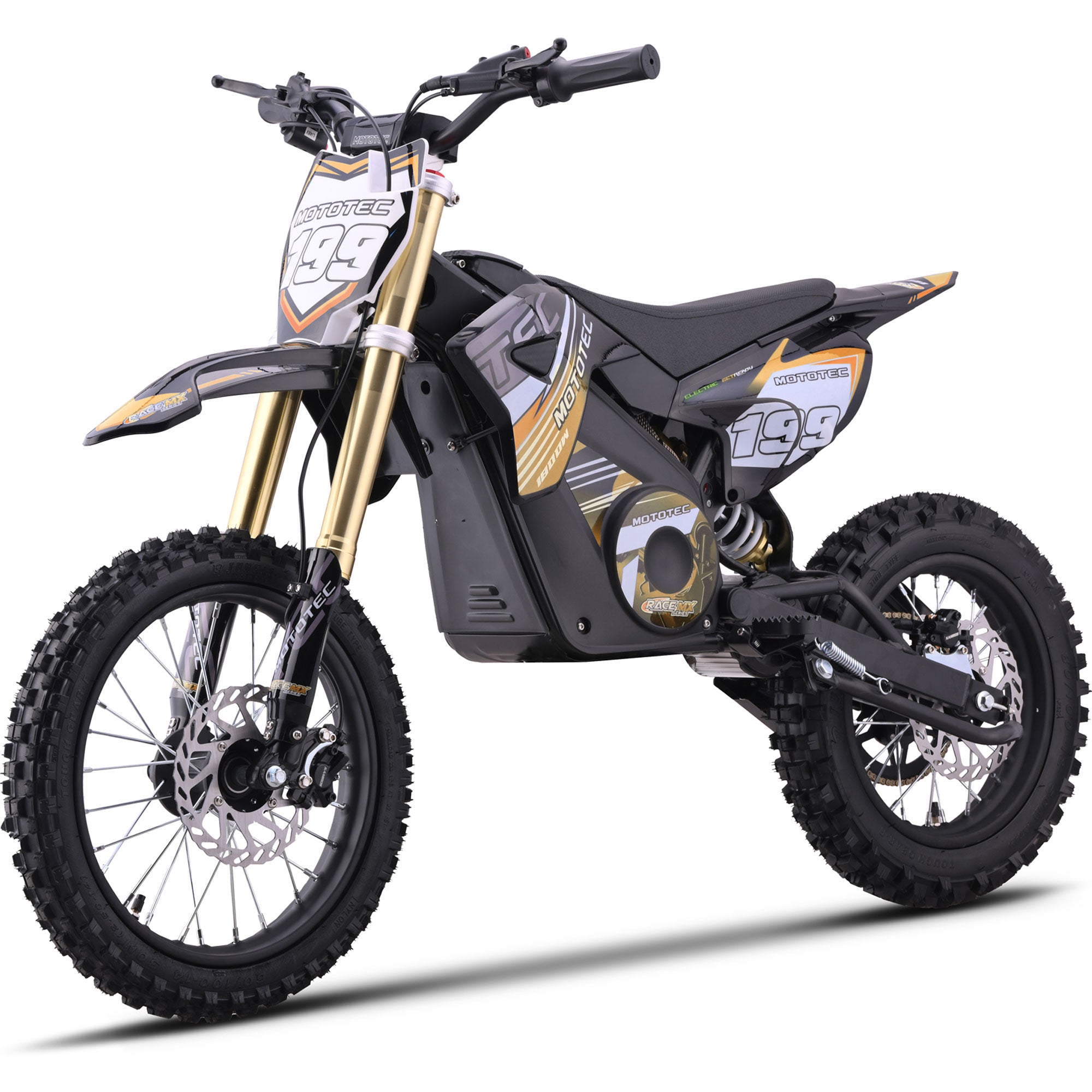 MotoTec 48v Pro Electric Dirt Bike 1800w Lithium Orange