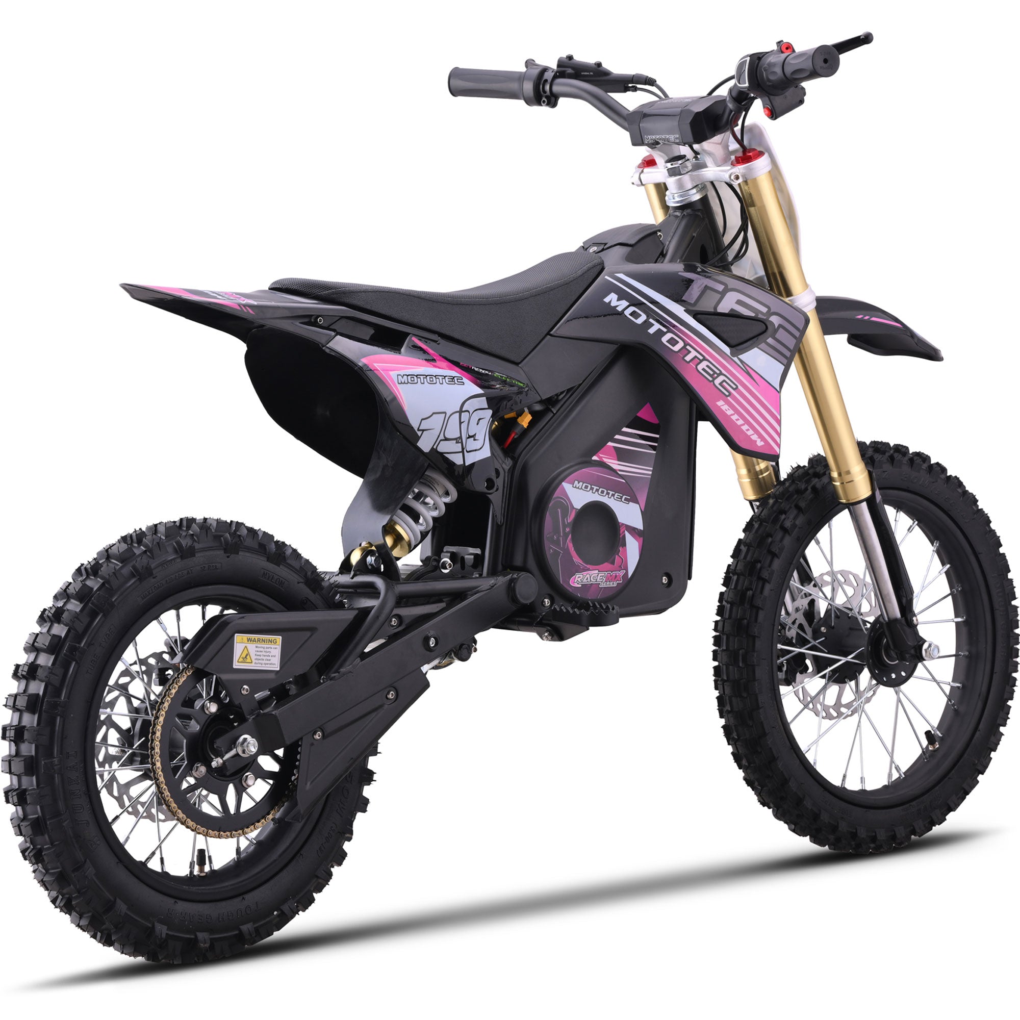 MotoTec 48v Pro Electric Dirt Bike 1800w Lithium Pink
