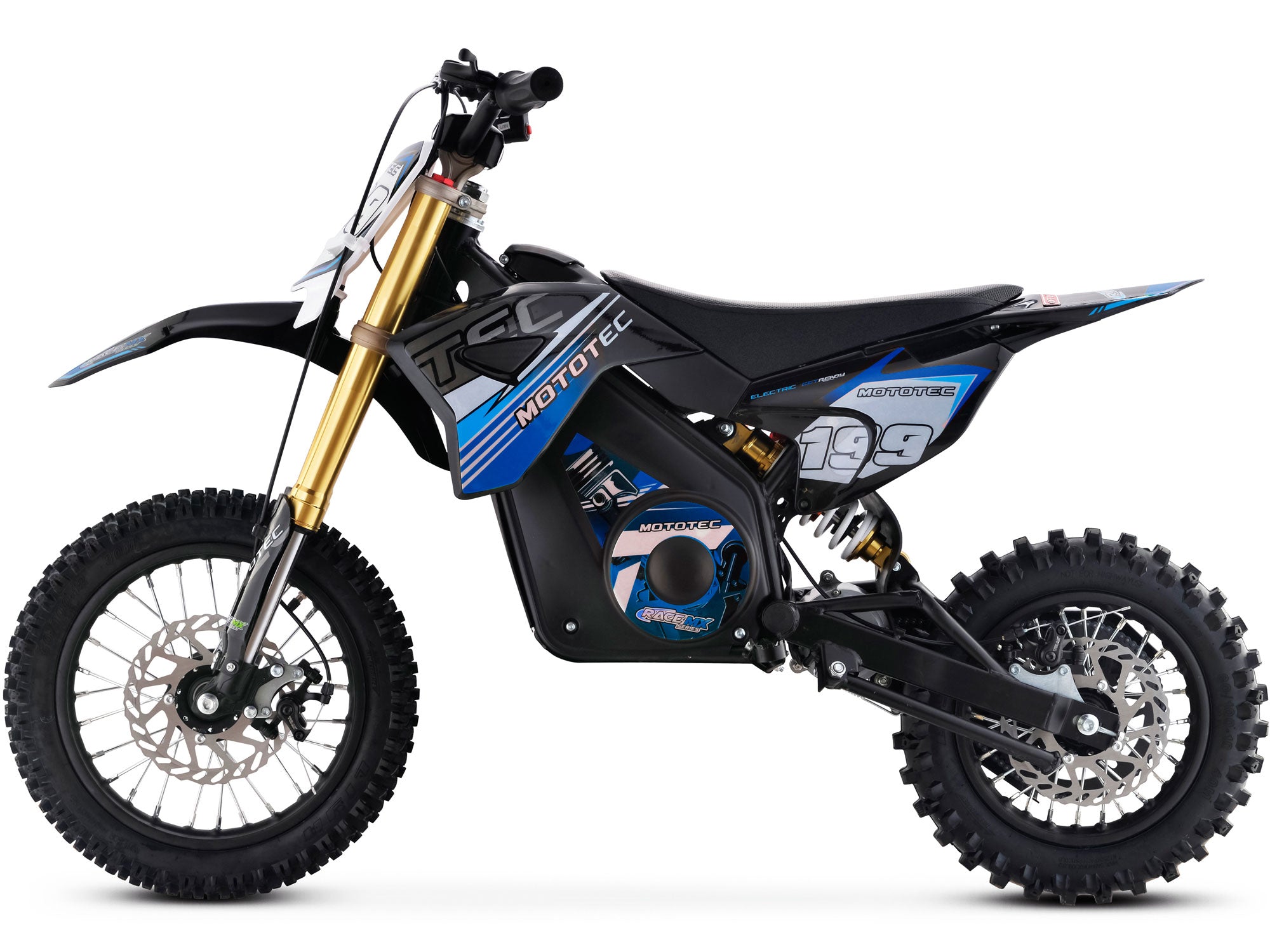 MotoTec 36v Pro Electric Dirt Bike 1200w Lithium Blue