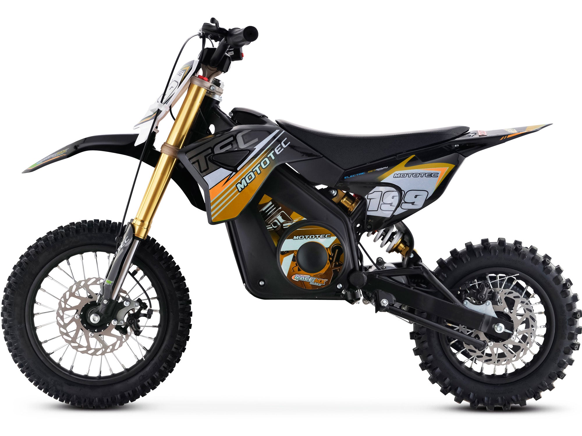 MotoTec 36v Pro Electric Dirt Bike 1200w Lithium Orange