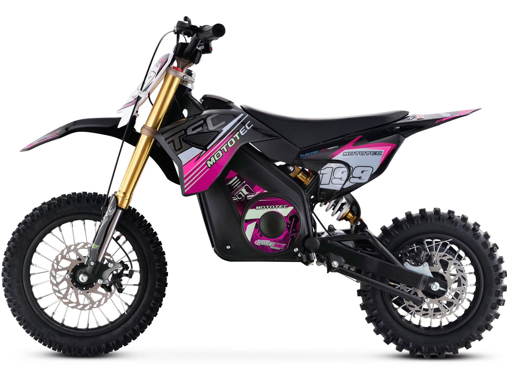 MotoTec 36v Pro Electric Dirt Bike 1200w Lithium Pink