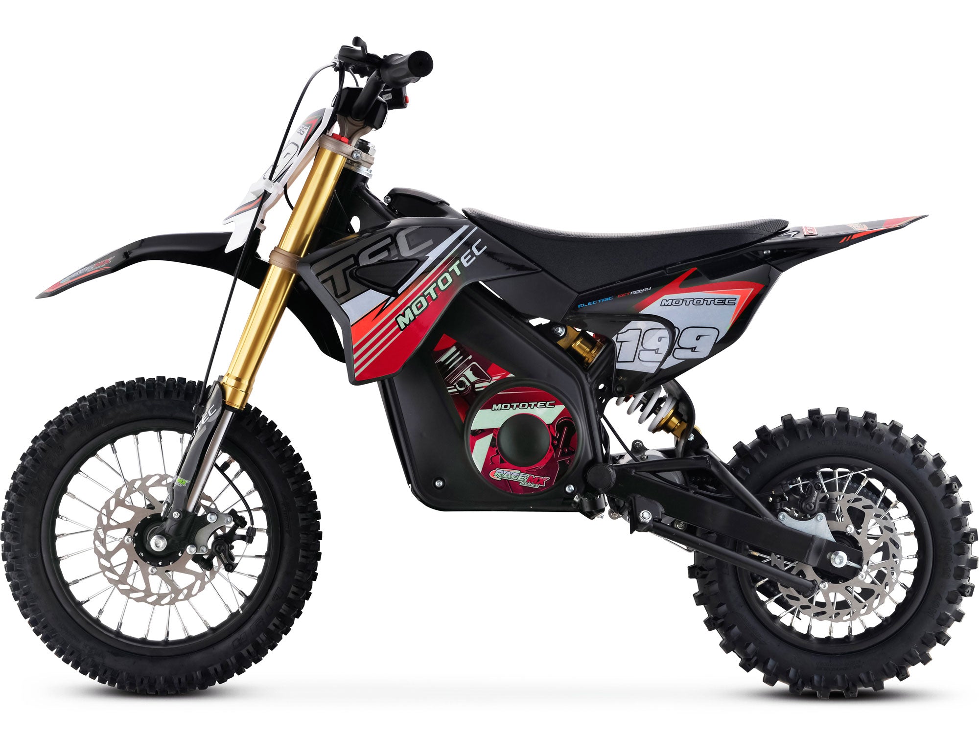 MotoTec 36v Pro Electric Dirt Bike 1200w Lithium Red